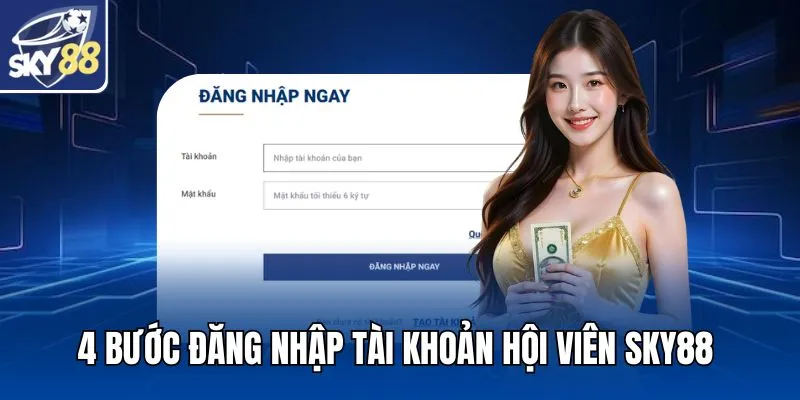 4 bước đăng nhập tài khoản hội viên SKY88