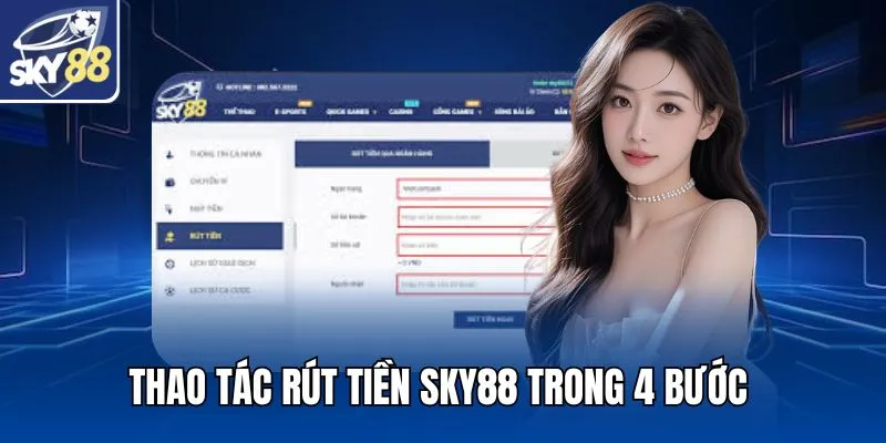 Thao tác rút tiền SKY88 trong 4 bước